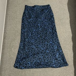 Blue and black slip skirt